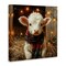 Stupell Industries White Calf with Holiday Lights Canvas Design by Riley B
